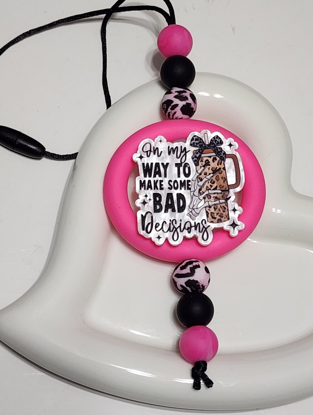 On My Way To Make Some Bad Decisions Rearview Mirror Accessory Car Charm Gift‎